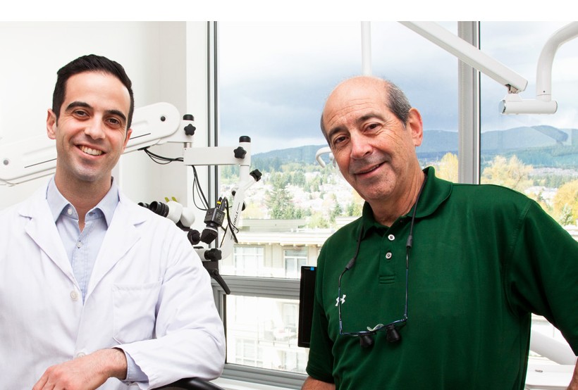 Dr. Yale Winestock and Dr. Earl Winestock in the Coquitlam office